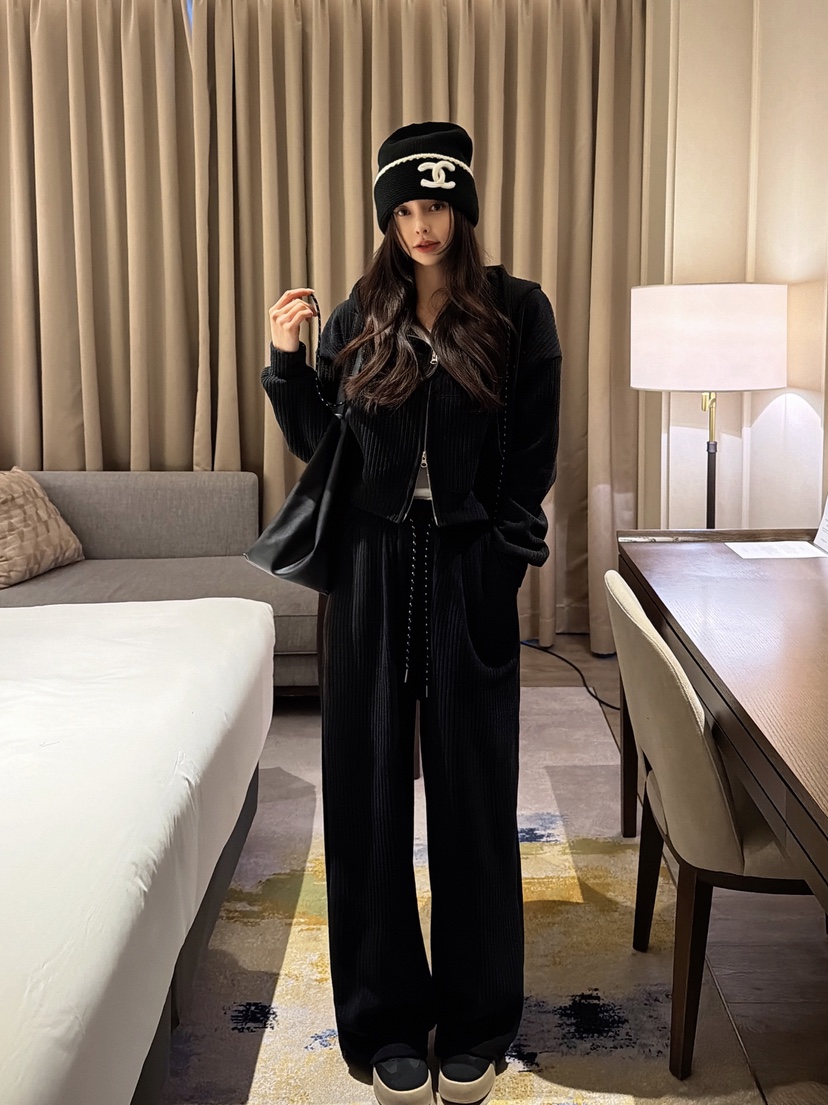 CLOTH㊣東大門代購女裝新款休閑人氣時尚推薦真品套裝拉鏈套裝CLOTH套裝