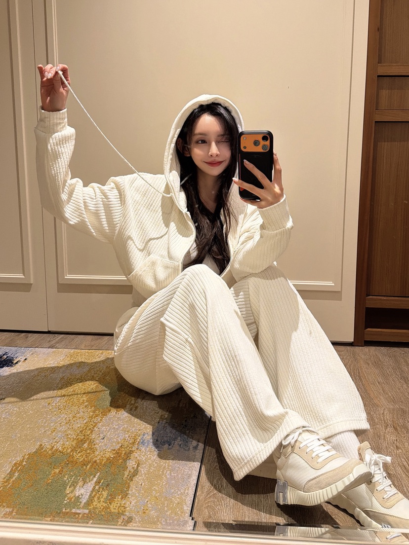 CLOTH㊣東大門代購女裝新款休閑人氣時尚推薦真品套裝拉鏈套裝CLOTH套裝