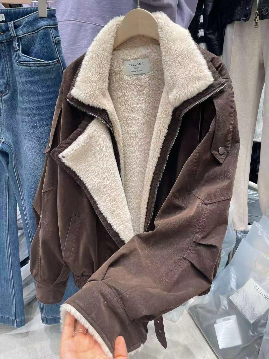 CELLONA東大門實拍女裝新款25秋冬推薦時尚熱賣人氣職業夾克CELLONA夾克圖色2