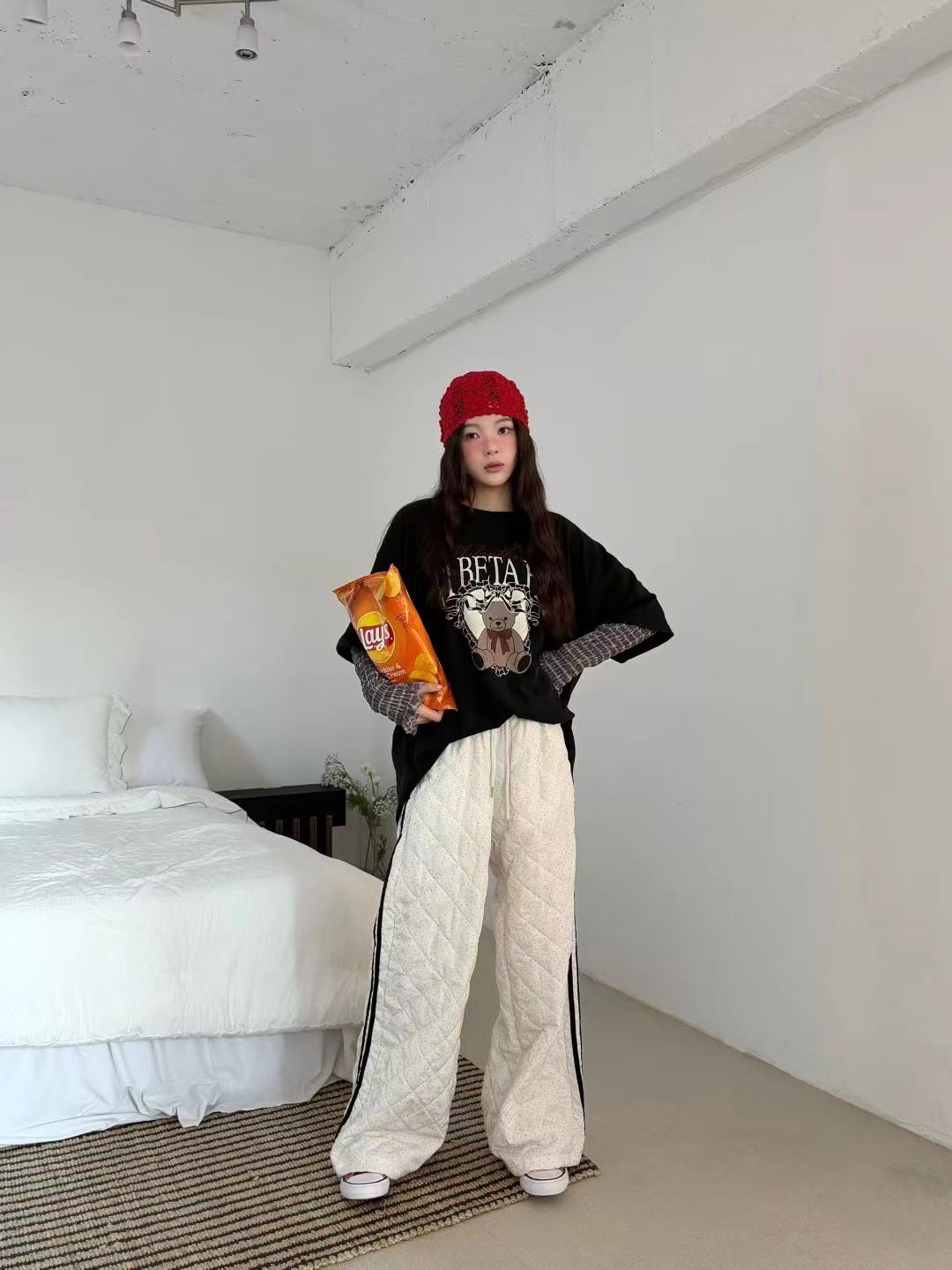 GISELE韓國直郵女裝新款休閑熱賣25秋冬職業長袖T恤假兩件GISELE長袖T恤