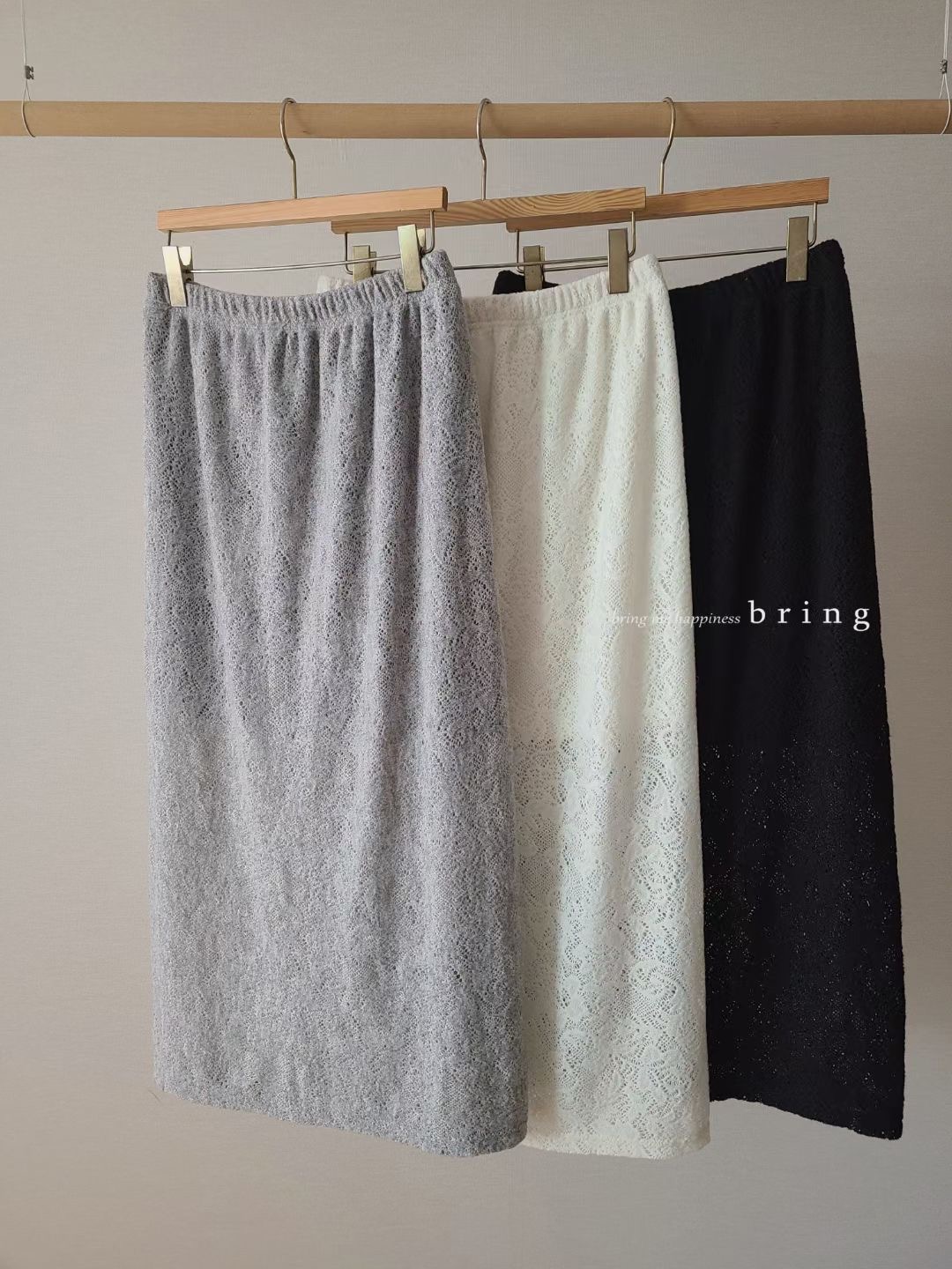 BRING韓國直郵女裝新款時尚熱賣職業25秋冬推薦人氣休閑長裙BRING長裙圖色3左三色