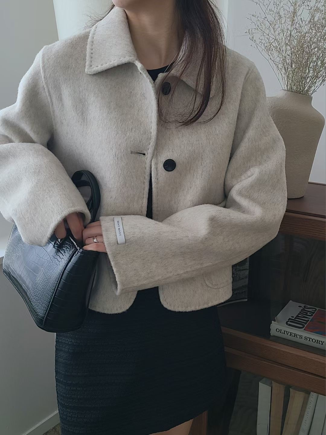 BRING韓國直郵女士新品推薦人氣休閑25秋冬時尚熱賣短款大衣BRING短款大衣圖色1