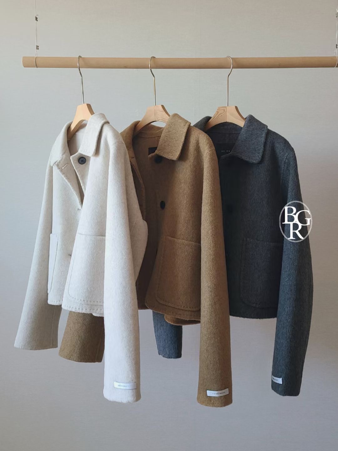 BRING韓國直郵女士新品推薦人氣休閑25秋冬時尚熱賣短款大衣BRING短款大衣圖色3左三色