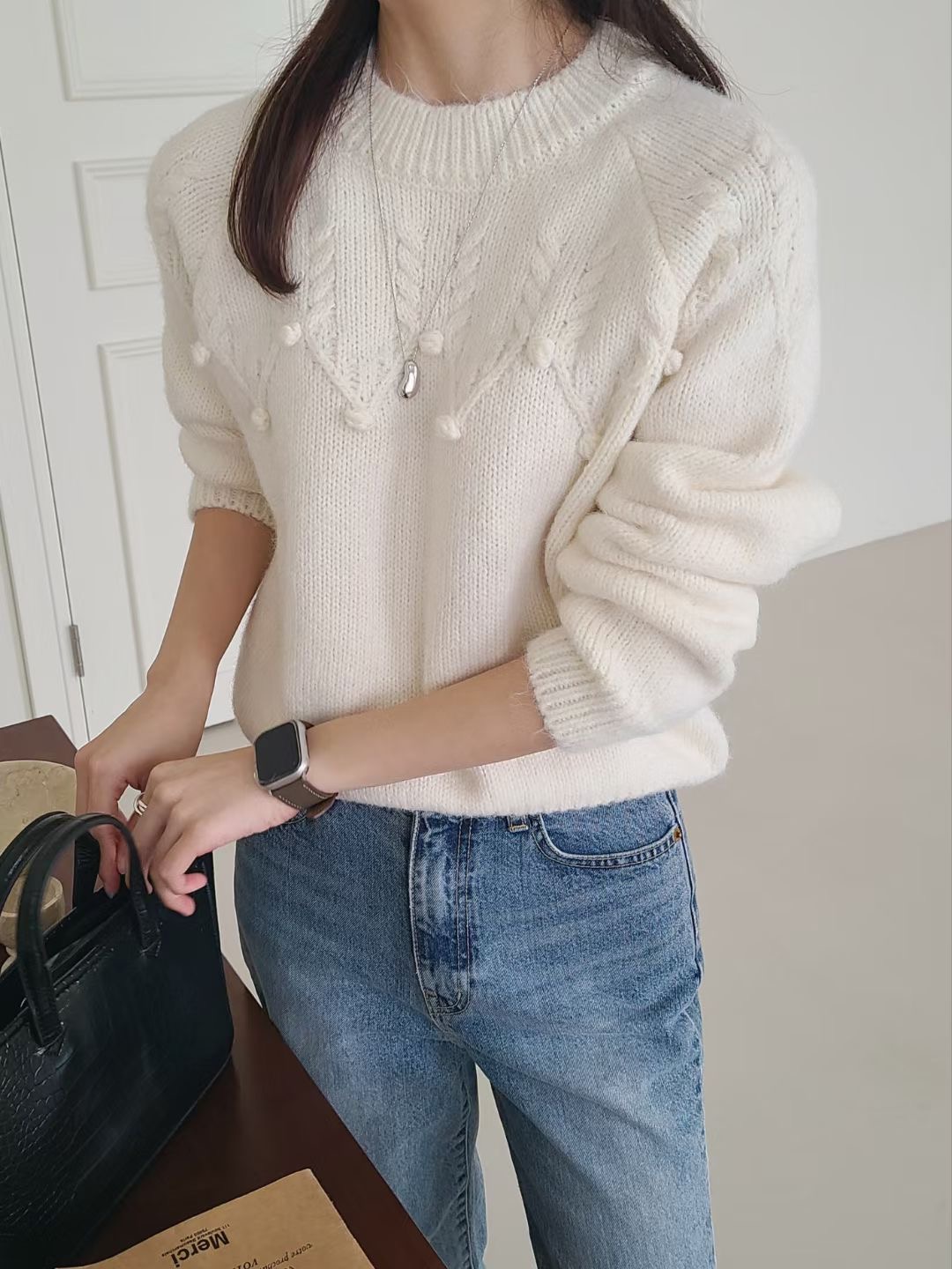 BRING東大門直郵女士新品推薦25秋冬休閑人氣熱賣時尚針織衫BRING針織衫圖色1