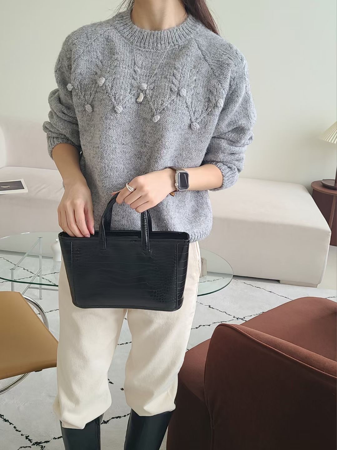 BRING東大門直郵女士新品推薦25秋冬休閑人氣熱賣時尚針織衫BRING針織衫圖色2