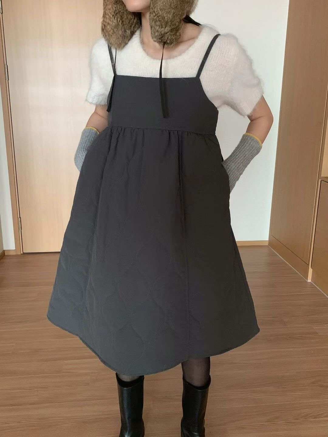 RARASHOW東大門實拍女裝新款職業人氣休閑連衣裙不含內搭RARASHOW連衣裙圖色1