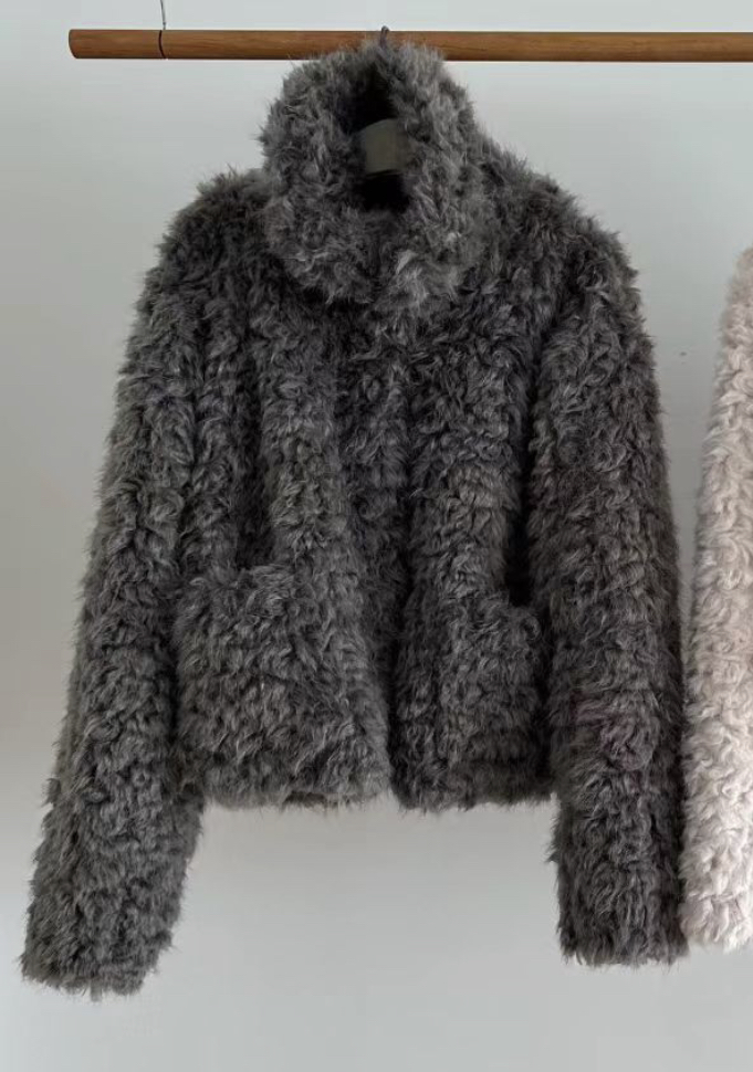 RARASHOW東大門直郵女裝新品職業推薦25秋冬熱賣夾克毛皮RARASHOW夾克圖色2