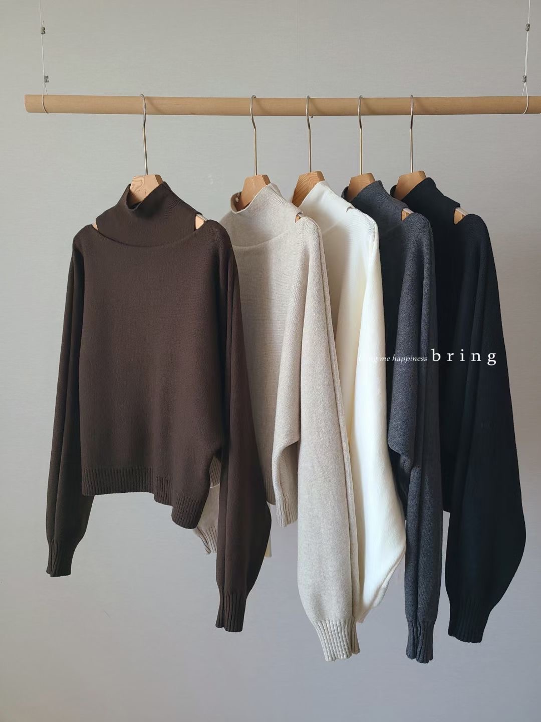 BRING東大門直郵女士新款人氣熱賣時尚休閑職業25秋冬針織衫BRING針織衫圖色4左四色