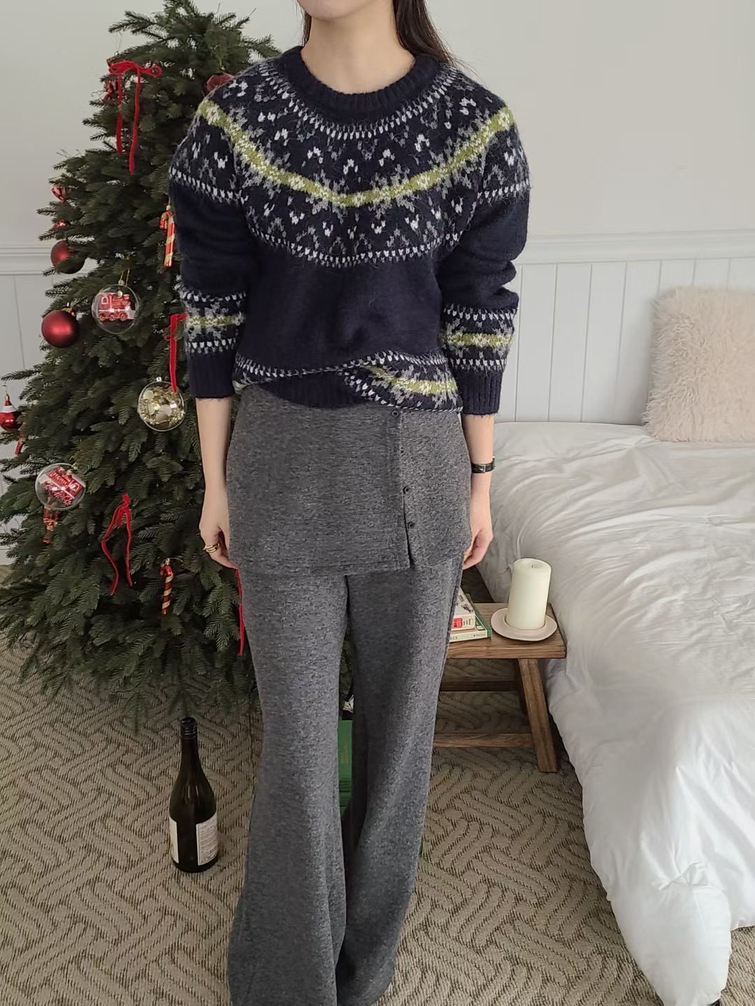 BRING東大門代購女裝新品休閑25秋冬推薦人氣熱賣職業毛衣BRING毛衣