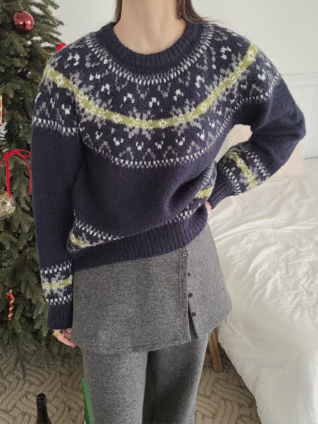 BRING東大門代購女裝新品休閑25秋冬推薦人氣熱賣職業毛衣BRING毛衣圖色2