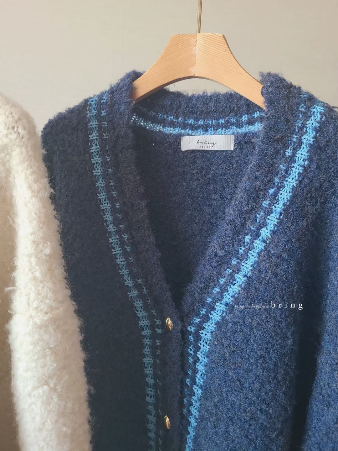 BRING韓國代購女裝新品25秋冬休閑推薦職業人氣時尚針織衫BRING針織衫