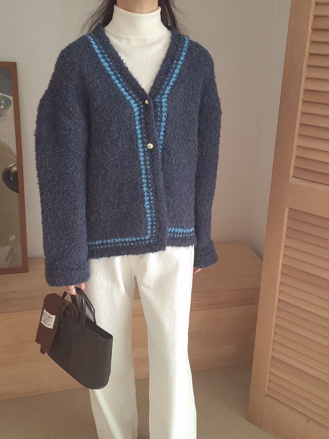 BRING韓國代購女裝新品25秋冬休閑推薦職業人氣時尚針織衫BRING針織衫圖色2