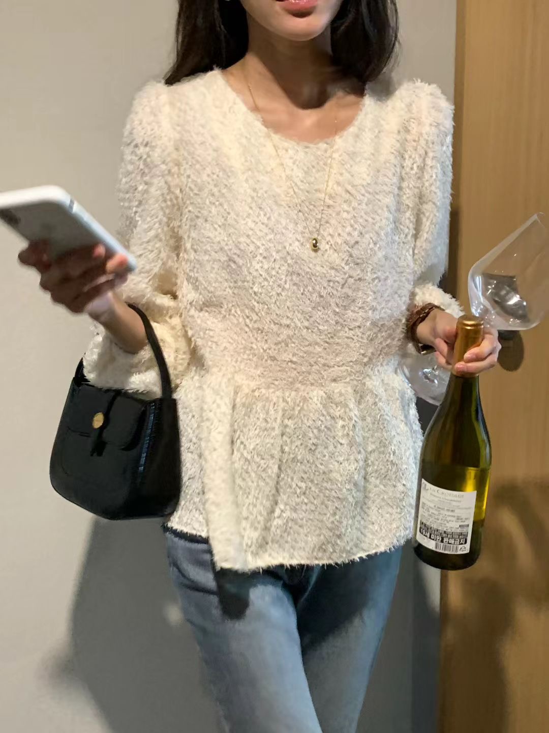 RARASHOW東大門代購女士新品休閑推薦職業25秋冬熱賣針織衫RARASHOW針織衫