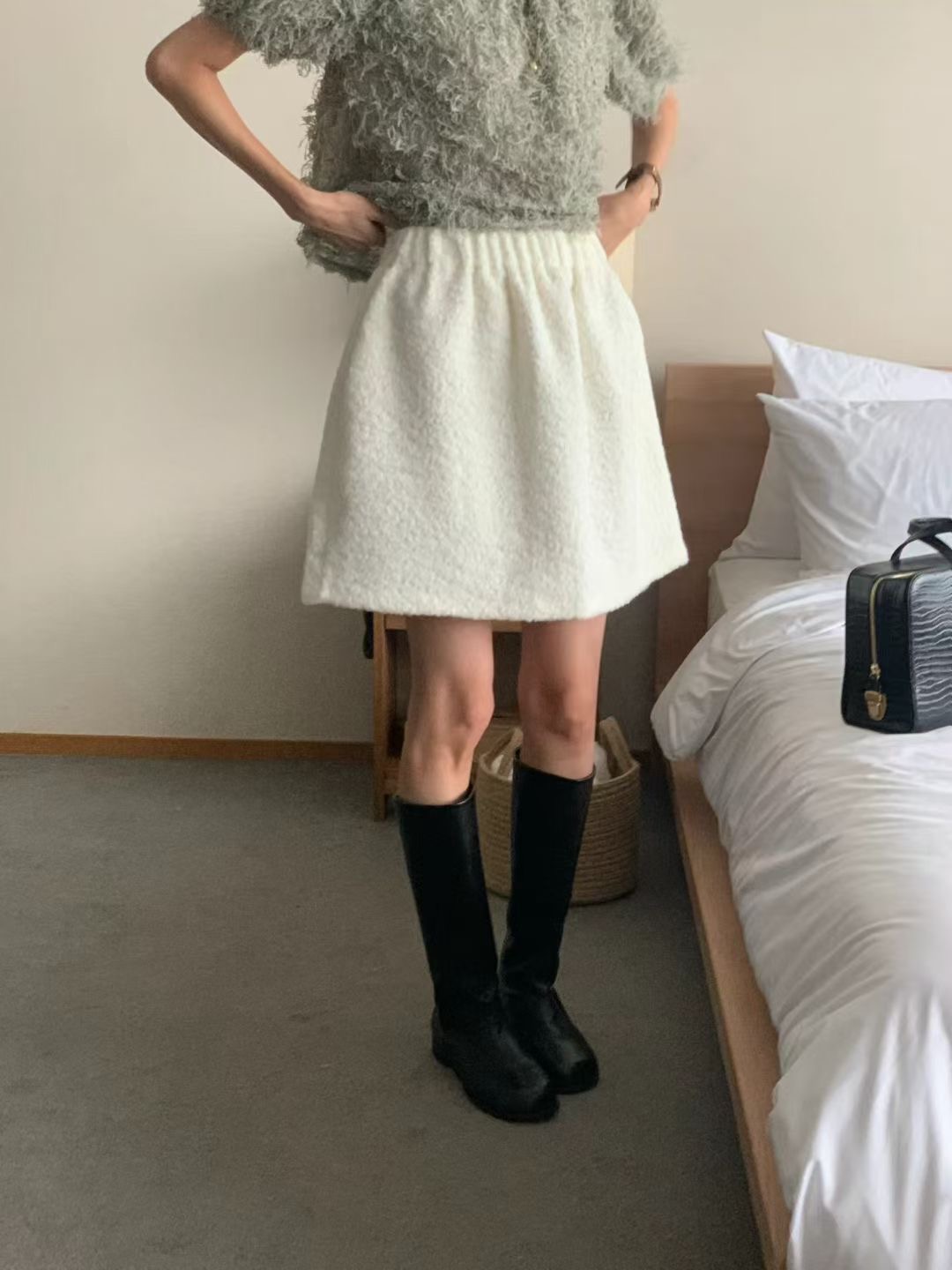 RARASHOW韓國直郵女士新款休閑25秋冬推薦時尚職業熱賣短裙RARASHOW短裙圖色2