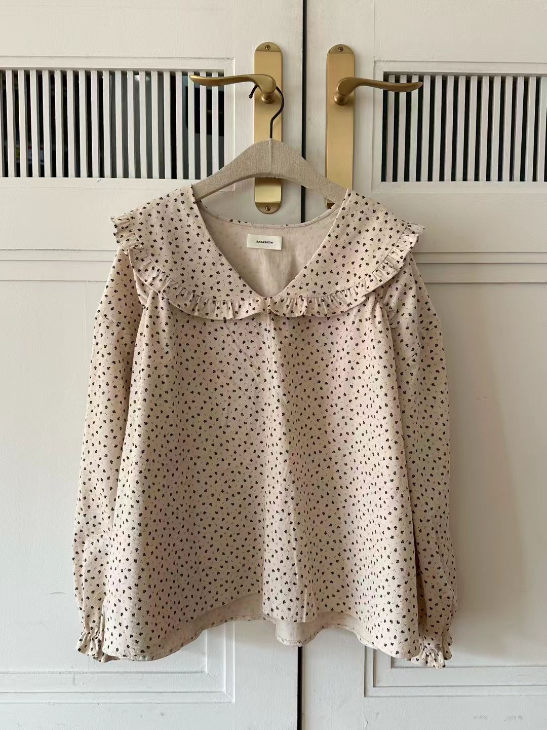 RARASHOW韓國直郵女裝新品推薦職業人氣襯衫蕾絲衫荷葉邊RARASHOW襯衫/蕾絲衫圖色1