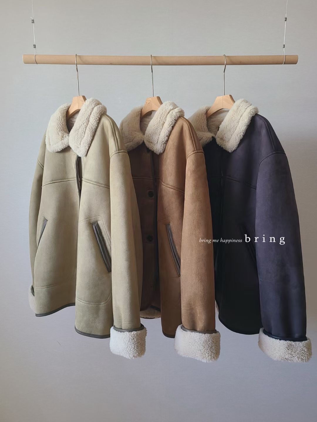 BRING東大門實拍女士新品推薦25秋冬職業時尚休閑人氣夾克BRING夾克圖色3左三色