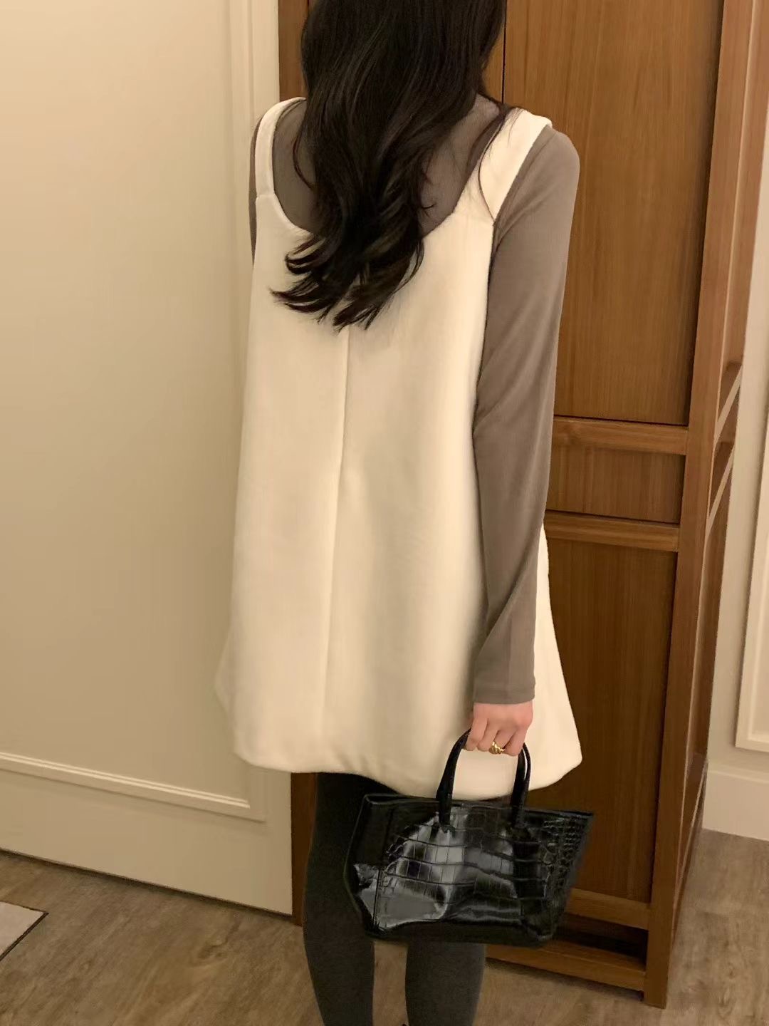 RARASHOW韓國直郵女士新款時尚休閑連衣裙不含內搭羊毛口袋RARASHOW連衣裙