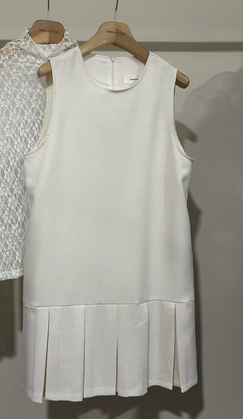 RARASHOW韓國代購女裝新款熱賣連衣裙不含內搭粗花呢褶裥RARASHOW連衣裙圖色1