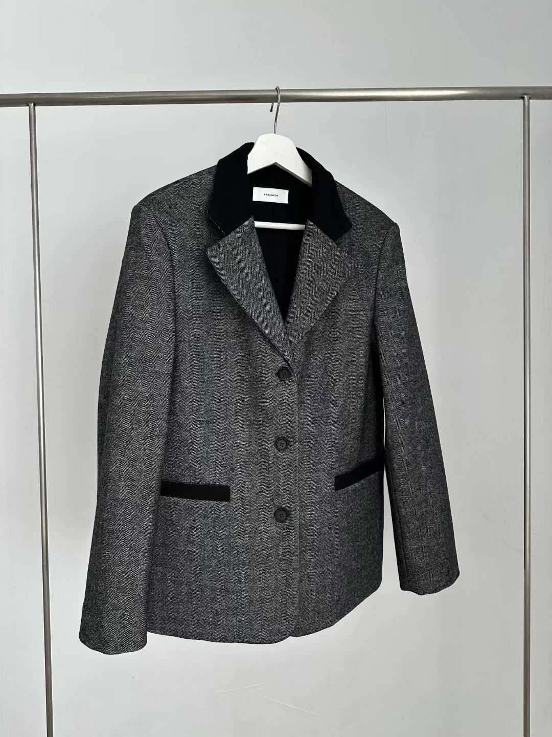 RARASHOW東大門直郵女士新款休閑25秋冬人氣熱賣夾克人字紋RARASHOW夾克圖色1