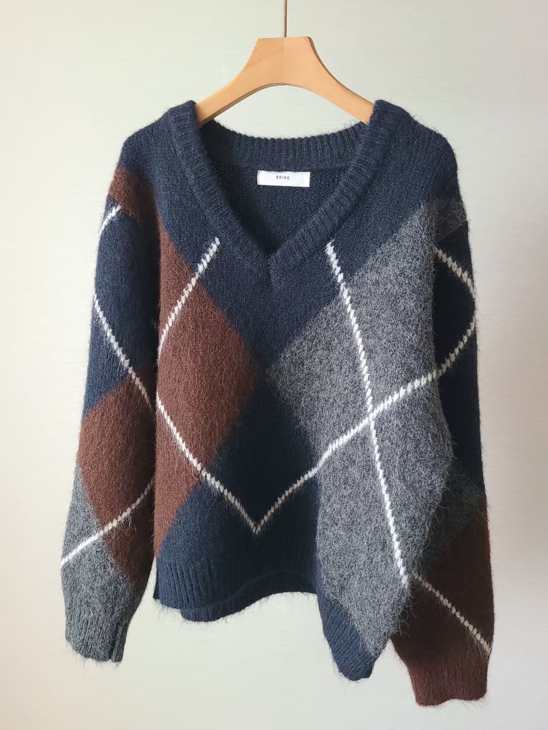 BRING東大門代購女士新品休閑職業熱賣推薦25秋冬人氣針織衫BRING針織衫圖色2