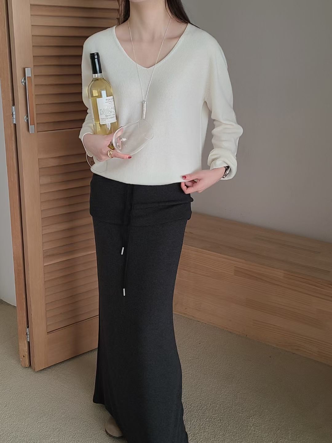 BRING韓國代購女裝新品人氣時尚推薦休閑25秋冬熱賣職業長裙BRING長裙圖色2