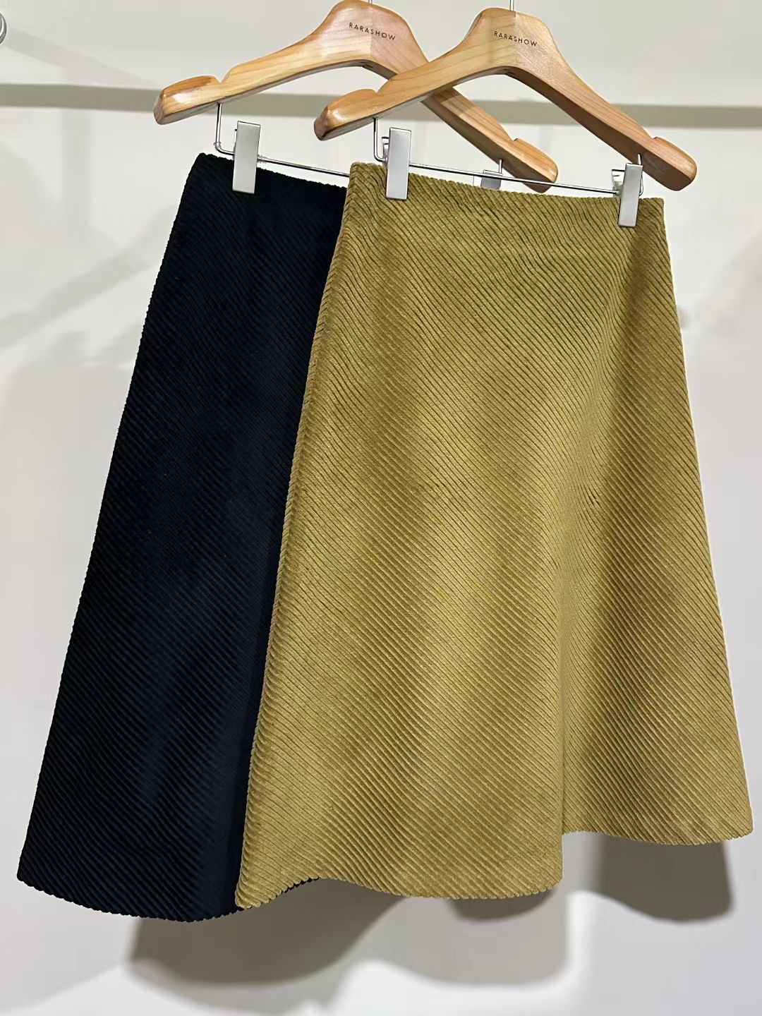 RARASHOW韓國代購女士新品職業25秋冬時尚人氣熱賣休閑長裙RARASHOW長裙圖色1左一色