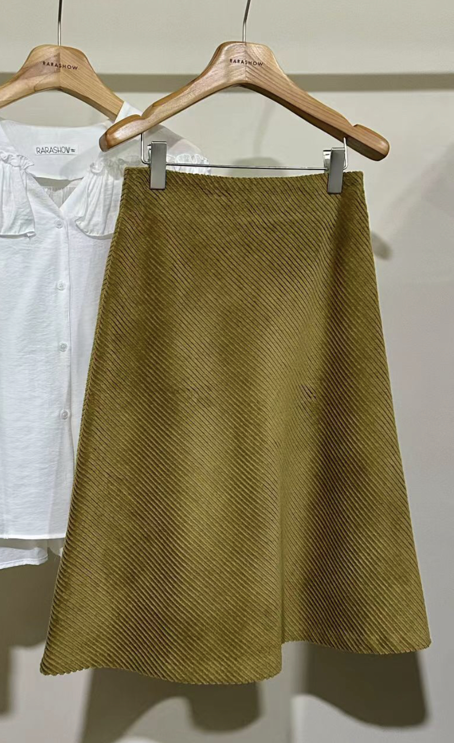 RARASHOW韓國代購女士新品職業25秋冬時尚人氣熱賣休閑長裙RARASHOW長裙圖色2