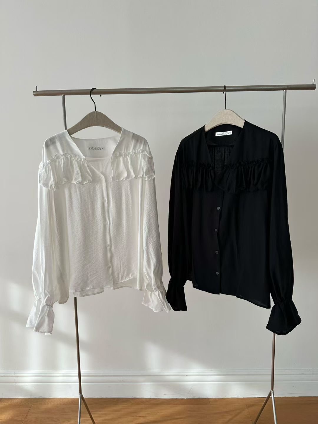 RARASHOW東大門直郵女士新款休閑時尚職業25秋冬襯衫蕾絲衫RARASHOW襯衫/蕾絲衫