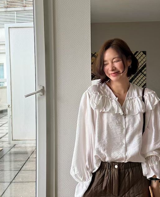 RARASHOW東大門直郵女士新款休閑時尚職業25秋冬襯衫蕾絲衫RARASHOW襯衫/蕾絲衫