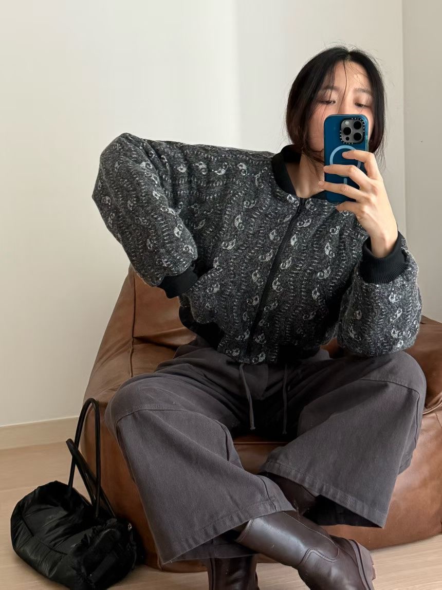 RARASHOW東大門直郵女裝新款時尚推薦25秋冬熱賣夾克蕾絲RARASHOW夾克