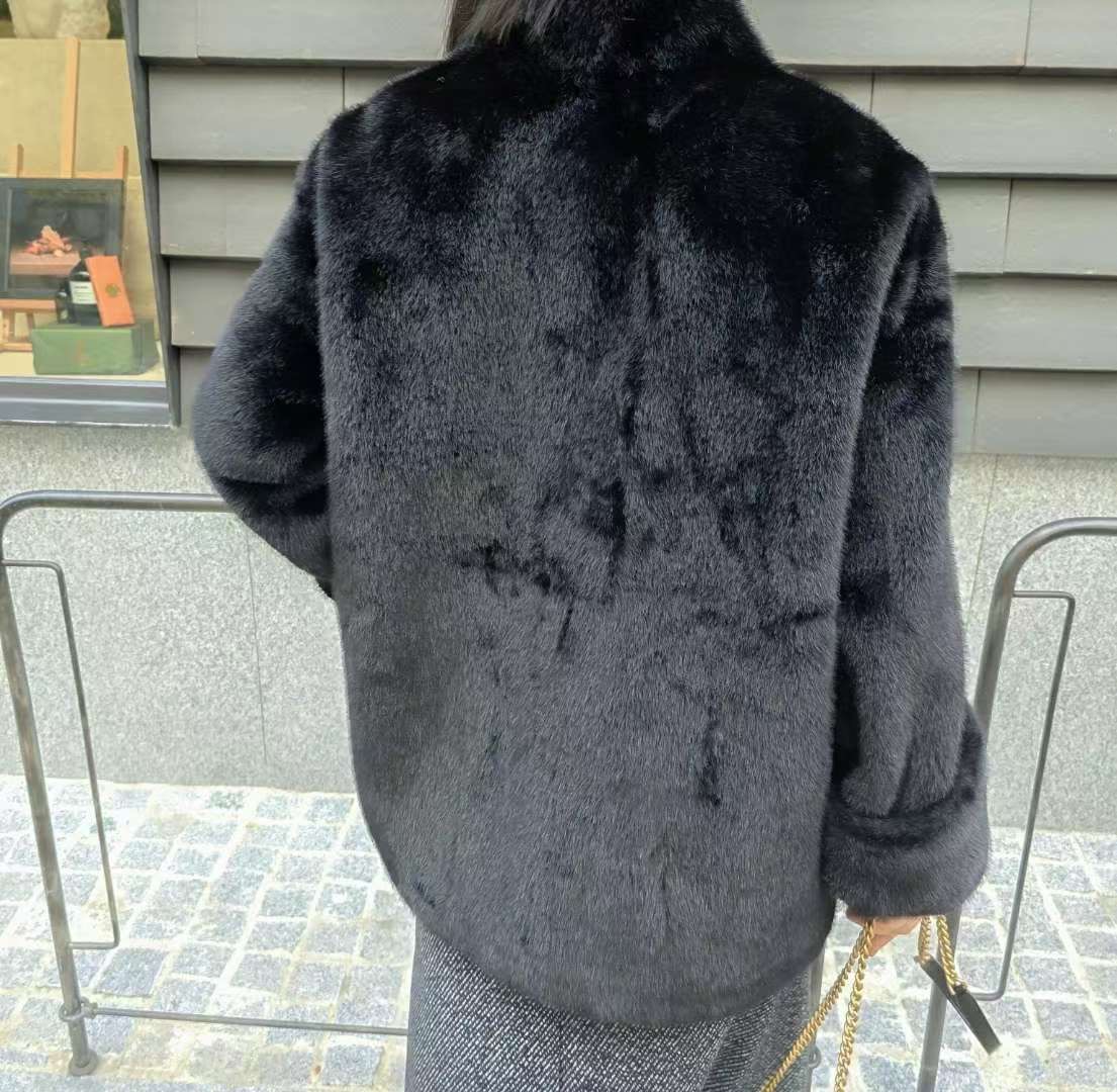 S.W SHOP-에스 더블유샵-T東大門直郵㊣女裝新款26春夏中長款大衣皮草高領S.W SHOP中長款大衣