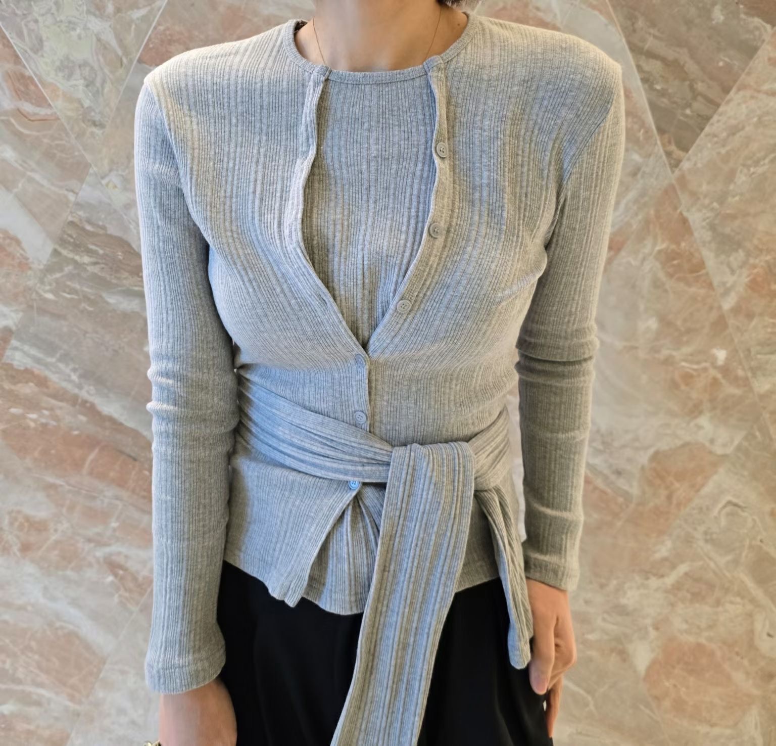 S.W SHOP-에스 더블유샵-T韓國直郵㊣女士新款26春夏長袖T恤S.W SHOP長袖T恤圖色3