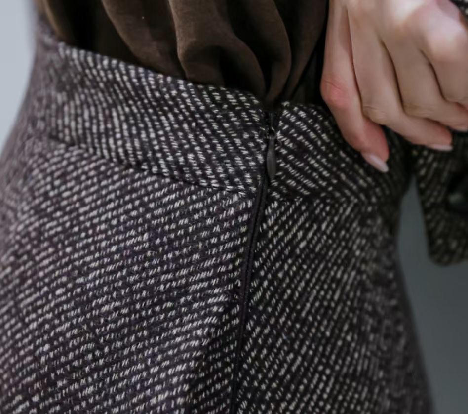 S.W SHOP-에스 더블유샵-T東大門直郵㊣女裝新品熱賣長裙人字紋S.W SHOP長裙