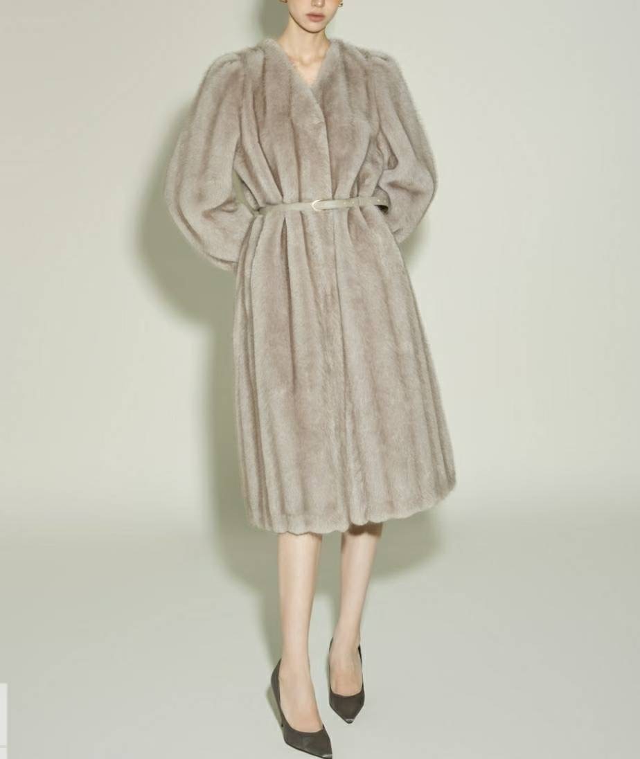 S.W SHOP-에스 더블유샵-T㊣東大門實拍女士新款人氣中長款大衣S.W SHOP中長款大衣