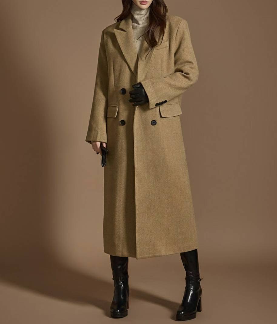 S.W SHOP-에스 더블유샵-T韓國代購㊣女士新款真品中長款大衣S.W SHOP中長款大衣