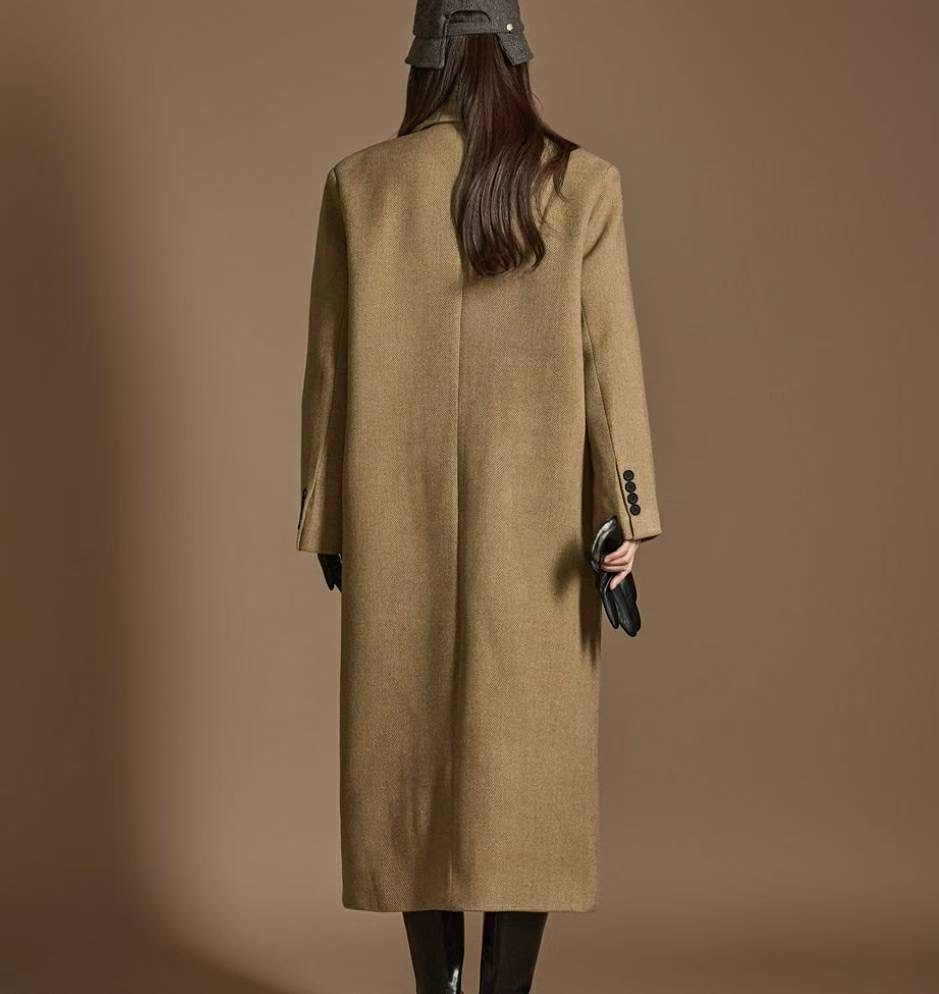 S.W SHOP-에스 더블유샵-T韓國代購㊣女士新款真品中長款大衣S.W SHOP中長款大衣