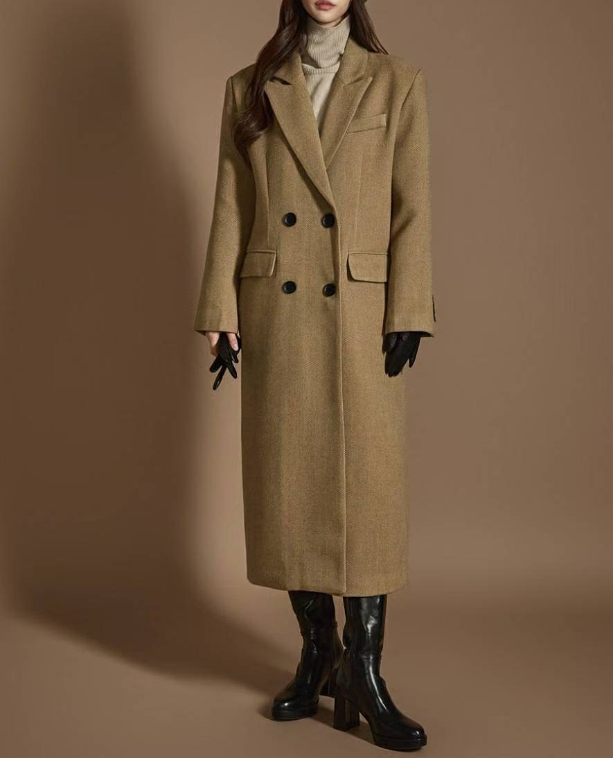 S.W SHOP-에스 더블유샵-T韓國代購㊣女士新款真品中長款大衣S.W SHOP中長款大衣圖色1