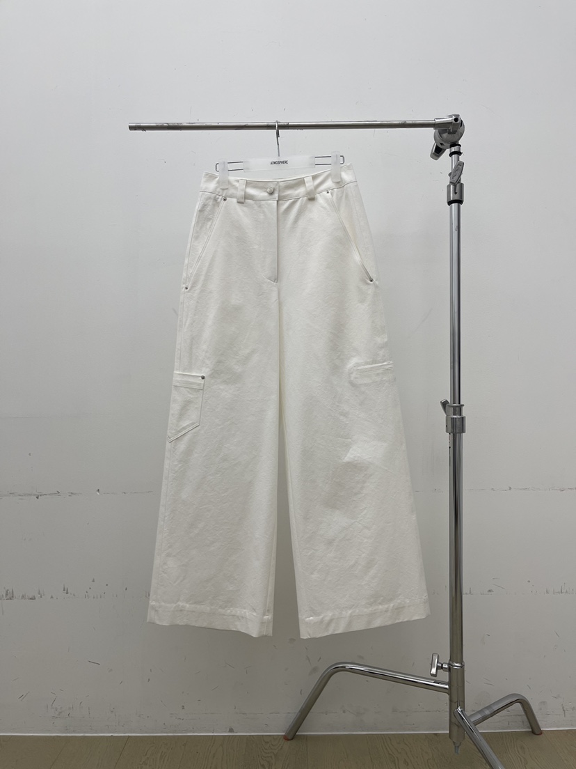 ATMOSPHERE㊣東大門代購女裝新款職業推薦熱賣休閑褲口袋纖維ATMOSPHERE/BLING休閑褲圖色1