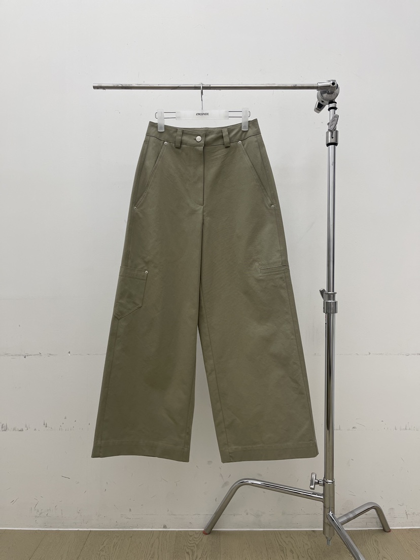 ATMOSPHERE㊣東大門代購女裝新款職業推薦熱賣休閑褲口袋纖維ATMOSPHERE/BLING休閑褲圖色2