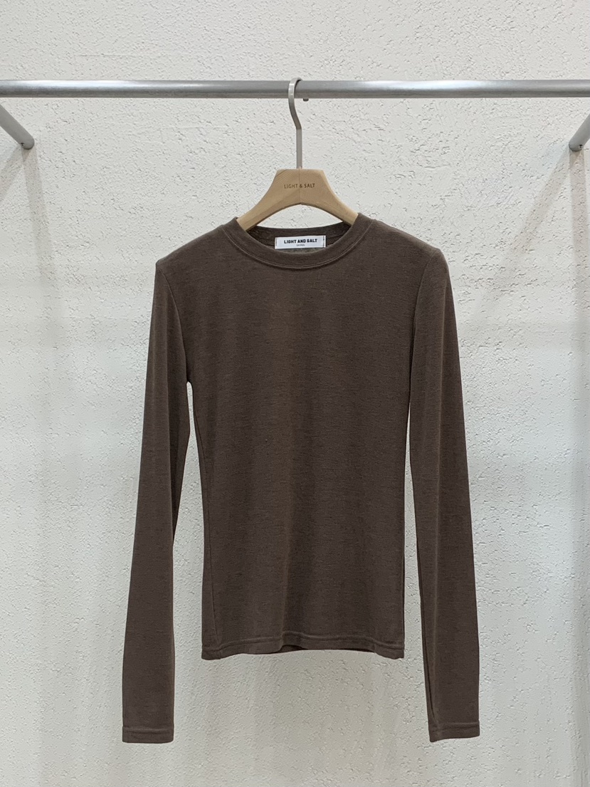 LIGHT AND SALT韓國代購㊣女士新款真品26春夏長袖T恤天絲春款LIGHT AND SALT長袖T恤圖色10