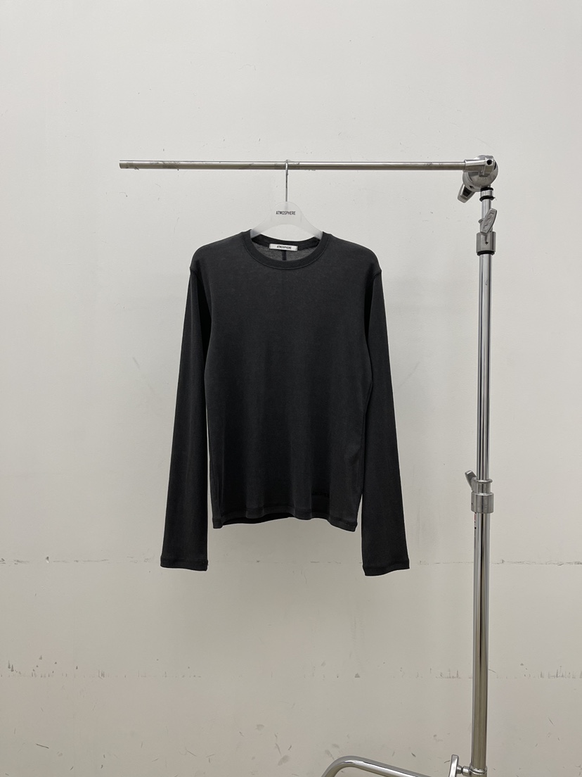 ATMOSPHERE韓國代購㊣女裝新品時尚人氣推薦休閑真品長袖T恤ATMOSPHERE/BLING長袖T恤圖色4墨