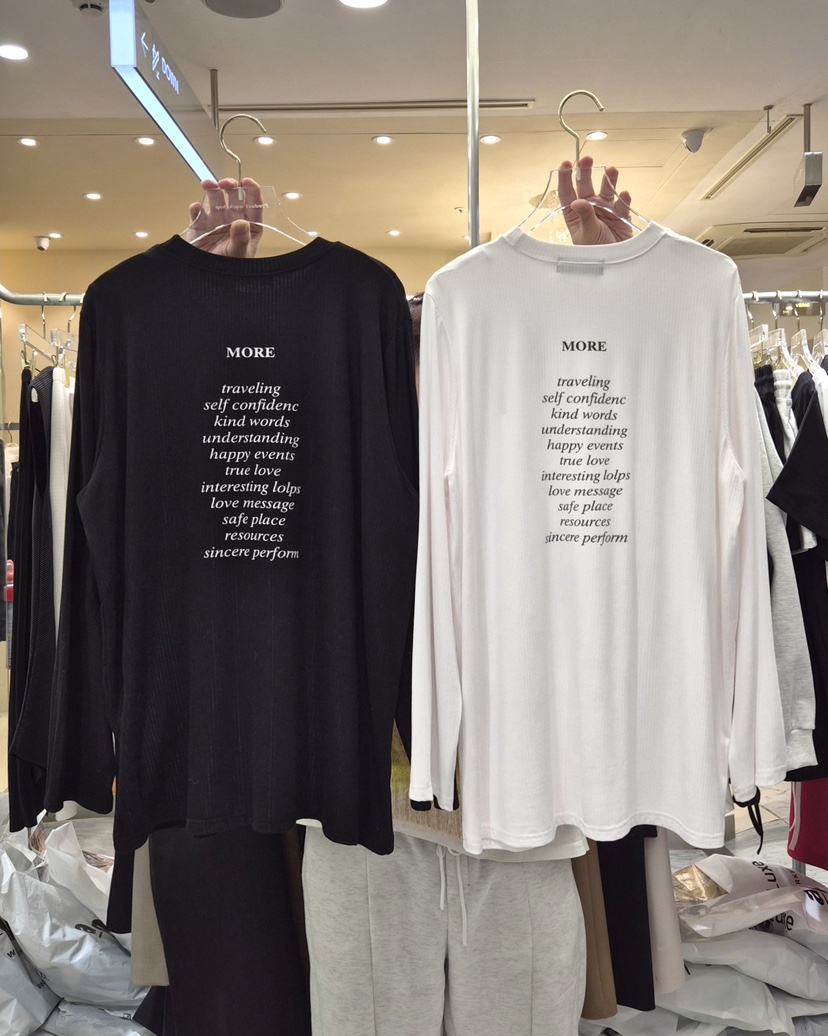 WORK SHOP㊣東大門實拍女裝新品熱賣時尚推薦人氣長袖T恤春款Work_shop長袖T恤