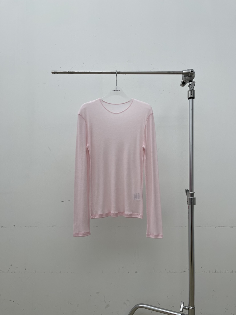 ATMOSPHERE韓國代購㊣女士新款熱賣推薦時尚長袖T恤羊毛透明ATMOSPHERE/BLING長袖T恤圖色5