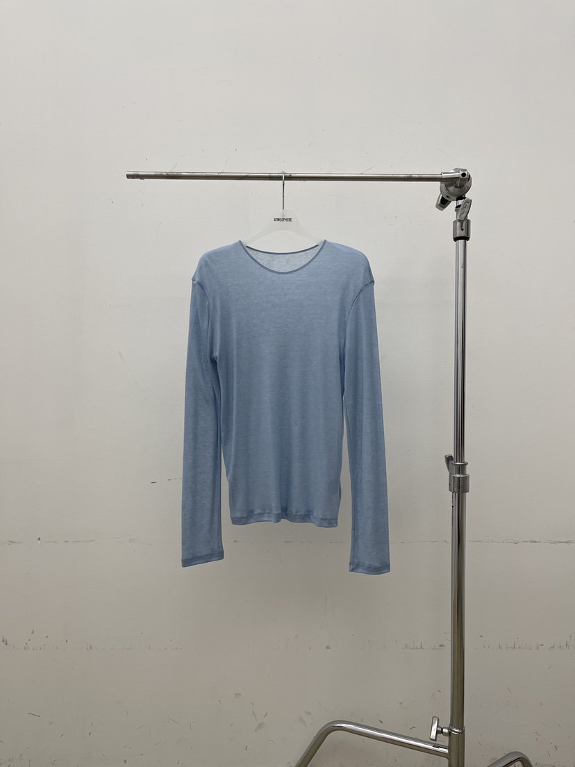 ATMOSPHERE韓國代購㊣女士新款熱賣推薦時尚長袖T恤羊毛透明ATMOSPHERE/BLING長袖T恤圖色6