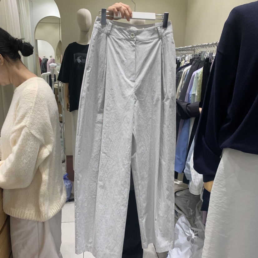 BROCCOLISALAD韓國代購㊣女裝新品熱賣26春夏推薦時尚休閑褲BROCCOLISALAD休閑褲圖色1