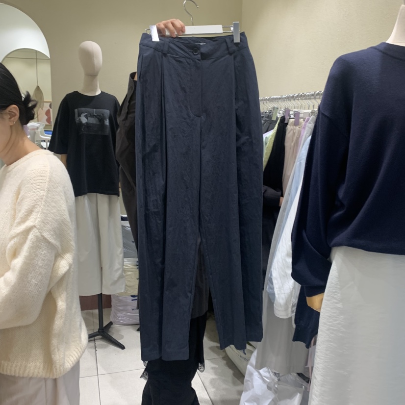 BROCCOLISALAD韓國代購㊣女裝新品熱賣26春夏推薦時尚休閑褲BROCCOLISALAD休閑褲圖色3