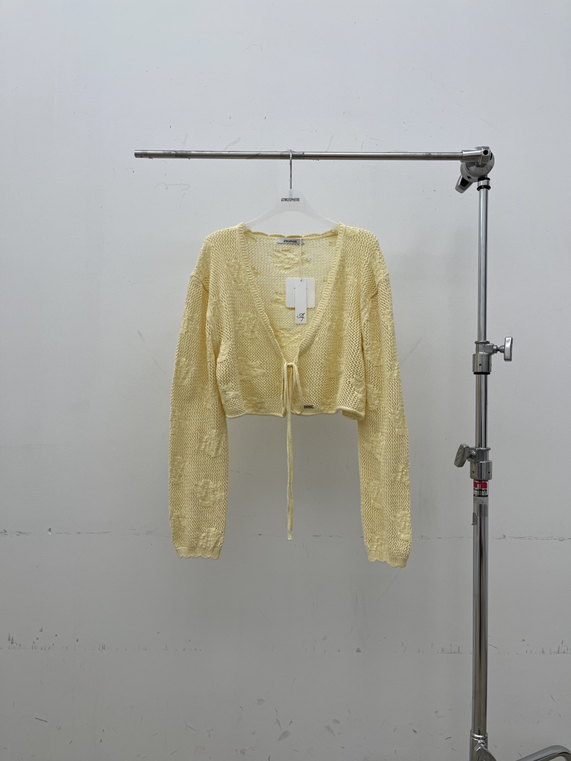 ATMOSPHERE㊣東大門實拍女裝新款真品時尚人氣26春夏針織衫開衫ATMOSPHERE/BLING針織衫圖色1