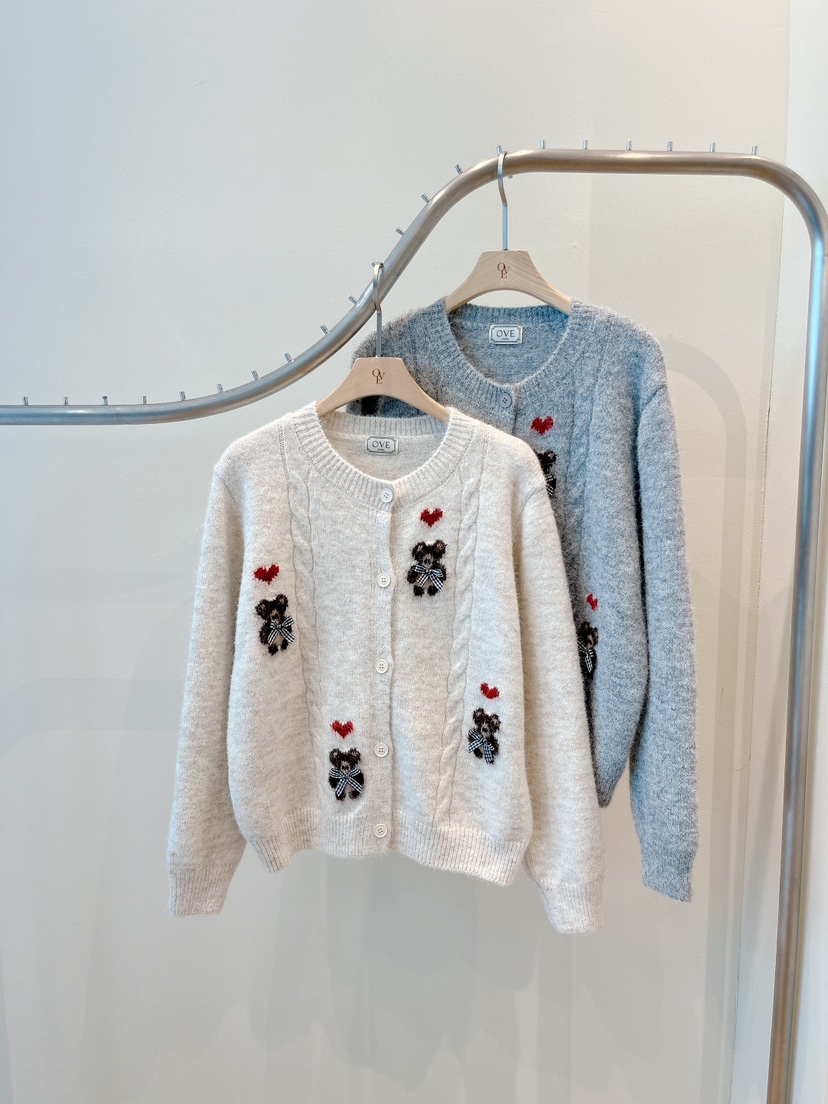 OVE東大門直郵㊣女士新款時尚26春夏真品休閑職業針織衫開衫OVE針織衫