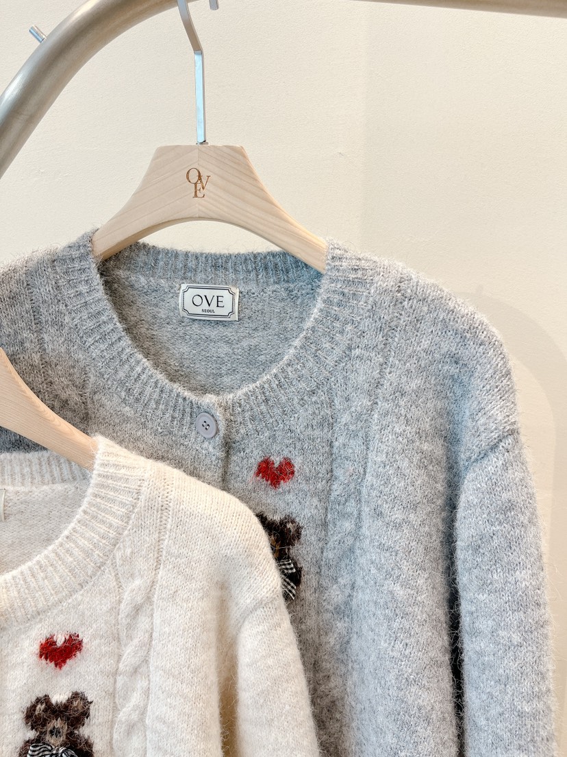 OVE東大門直郵㊣女士新款時尚26春夏真品休閑職業針織衫開衫OVE針織衫