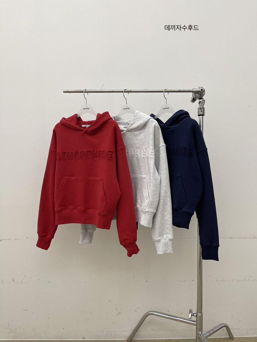 ATMOSPHERE東大門直郵㊣女裝新品26春夏推薦衛衣連帽衫刺繡ATMOSPHERE/BLING衛衣